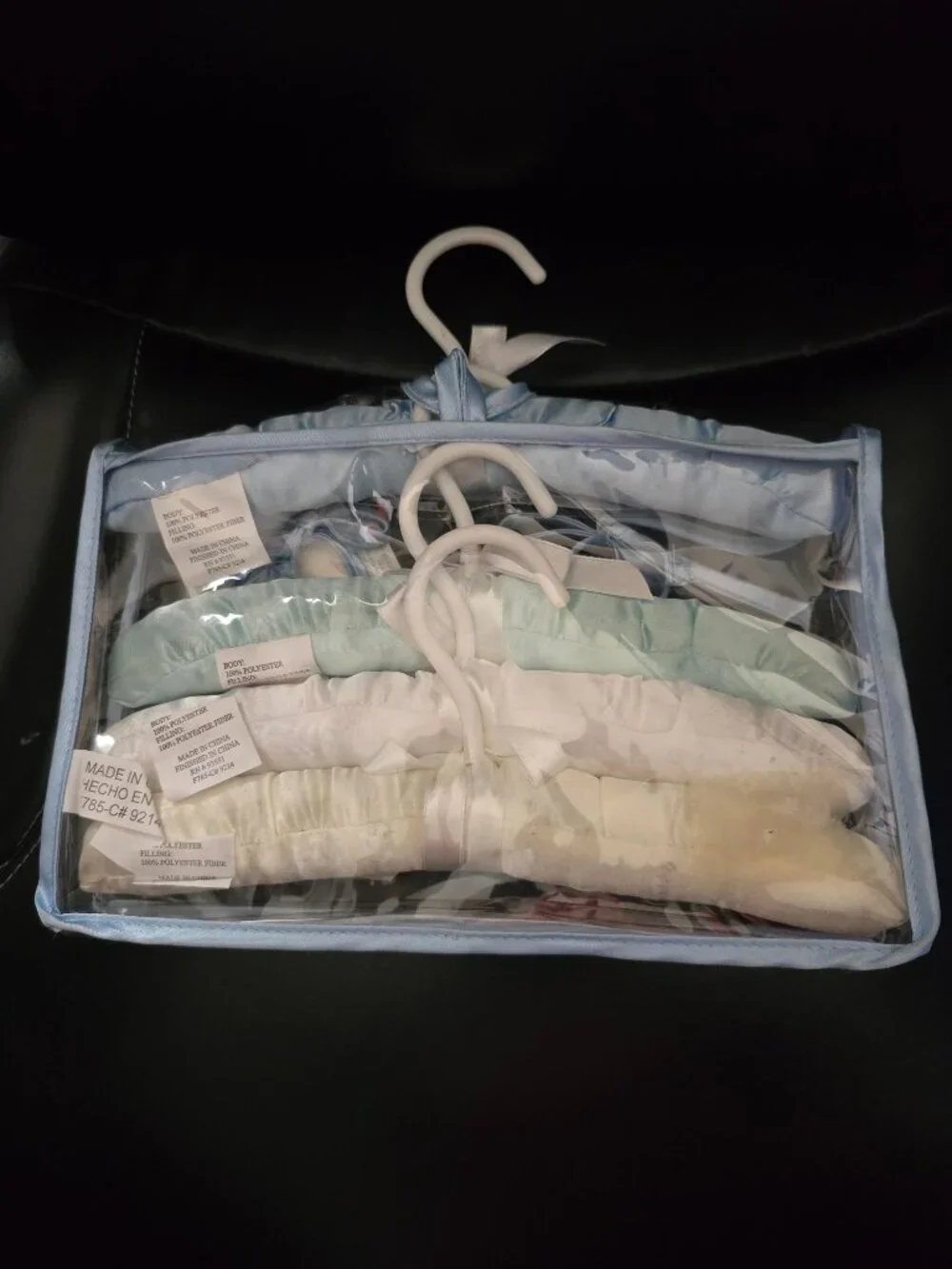 Baby Hanger Set - Pastel Blue and Neutral Cushioned Hangers